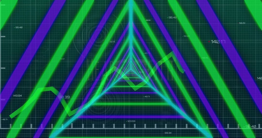 Abstract Geometric Shapes Over Financial Data
