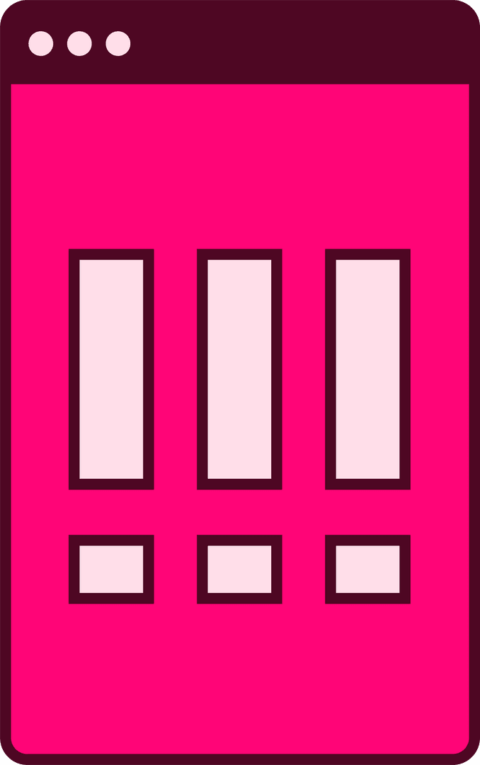 Vibrant Magenta Data Visualization on Transparent Background