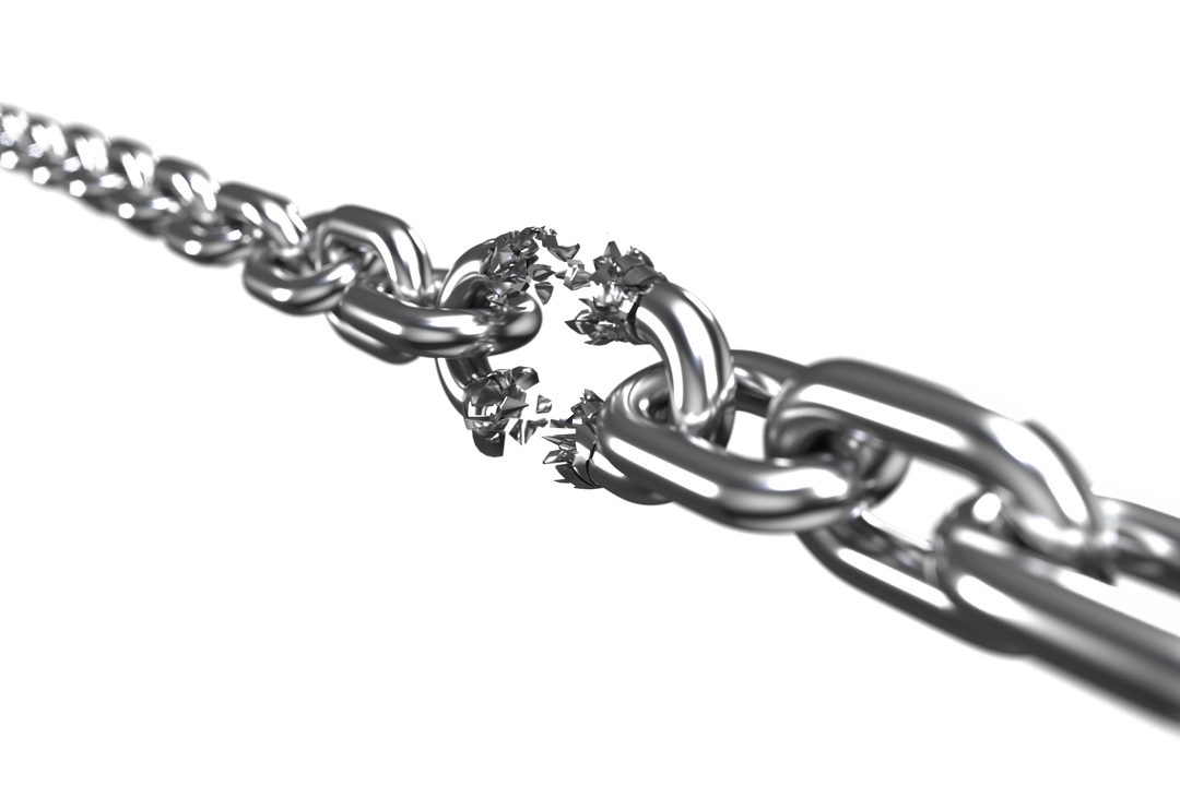 Detailed 3D Illustration of Damaged Silver Chain on Transparent Background - Download Free Stock Images Pikwizard.com