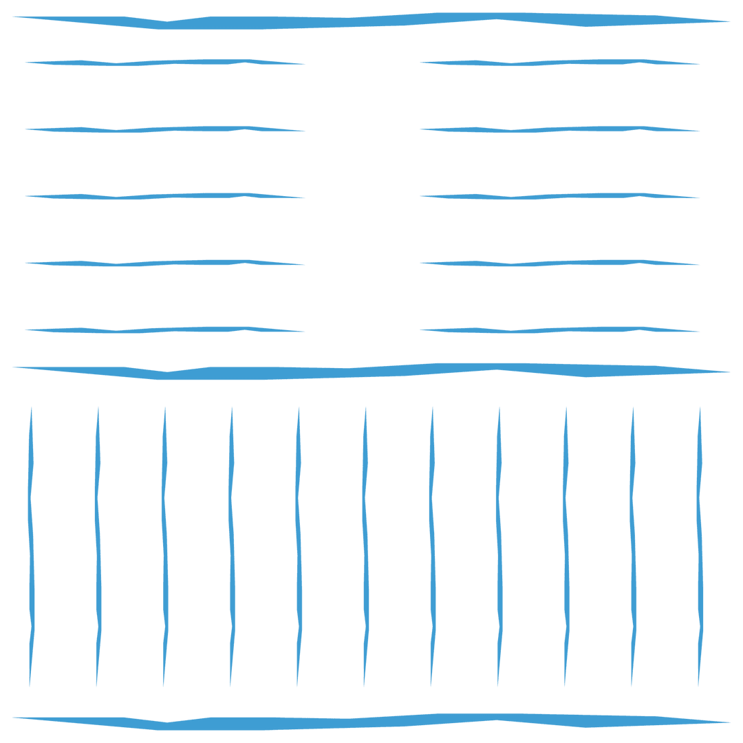 Vertical and Horizontal Blue Lines on Transparent Background