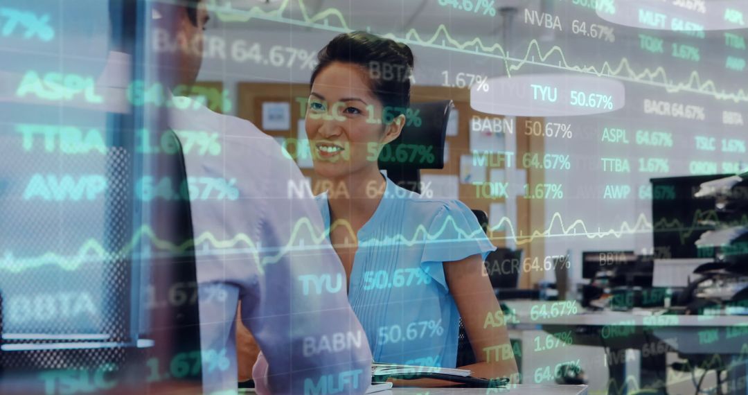 Diverse Business Colleagues Analyzing Financial Trends