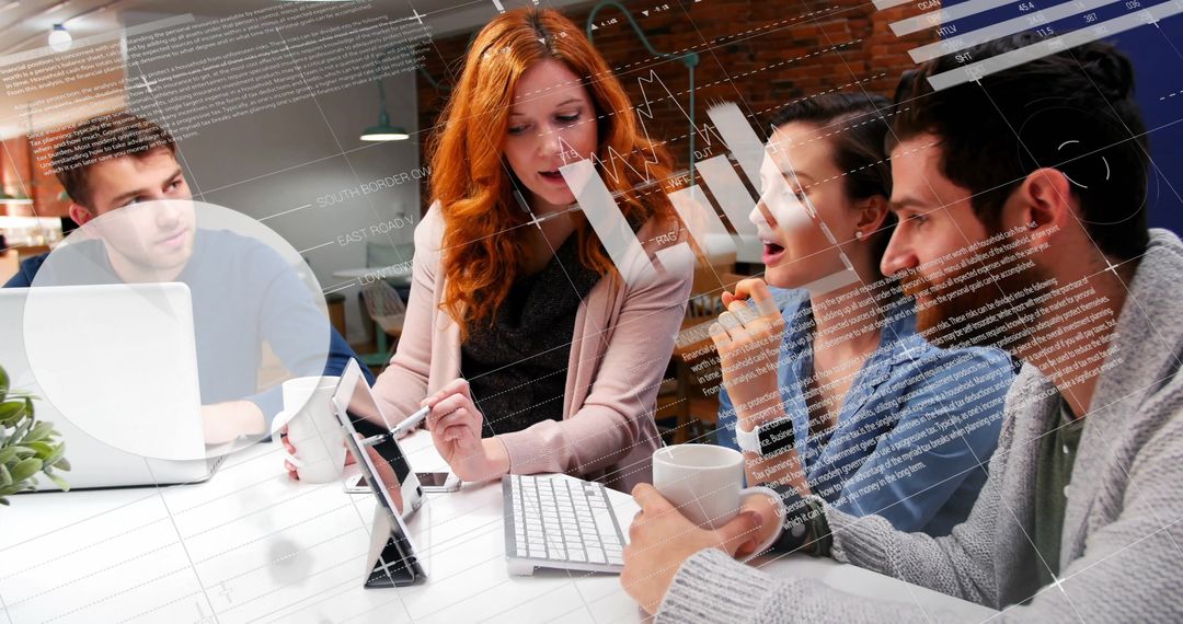 Diverse Business Team Analyzing Global Financial Data Concepts