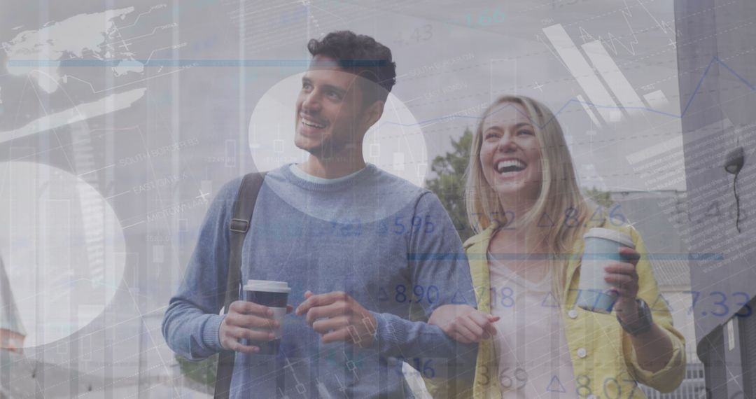 Dynamic Investment Strategy Concept with Happy Couple