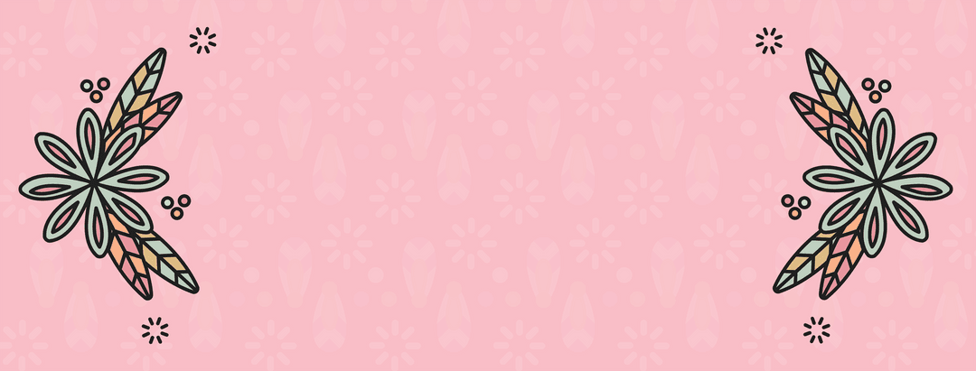 Pink Floral Card Design with Copy Space on Transparent Background