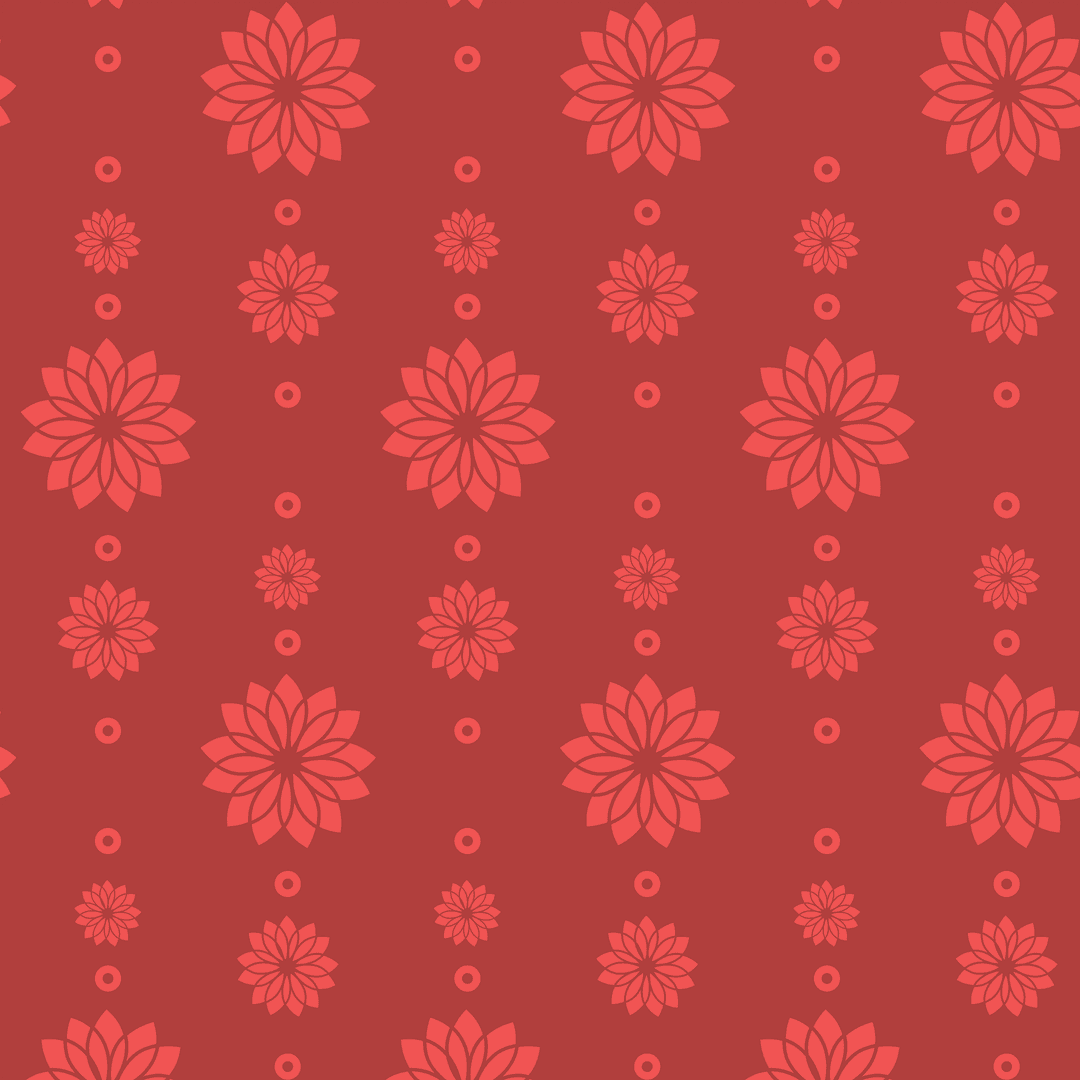 Seamless Red Floral Pattern on Transparent Background Graphic Design