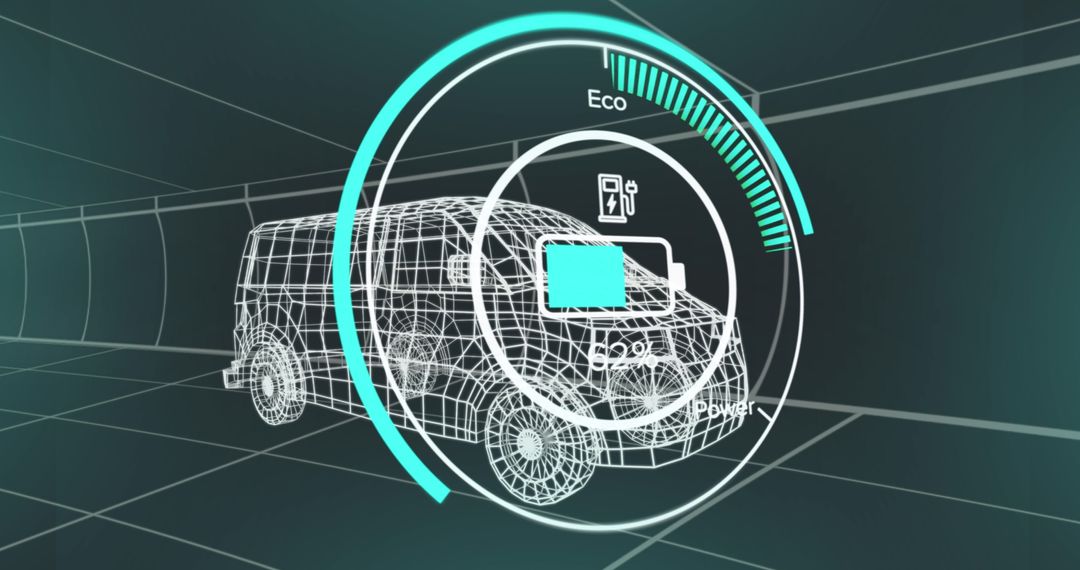 Futuristic High-Tech Digital Vehicle Interface Design