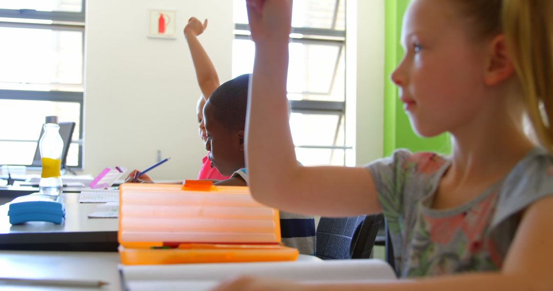Children Actively Participating in Classroom Learning