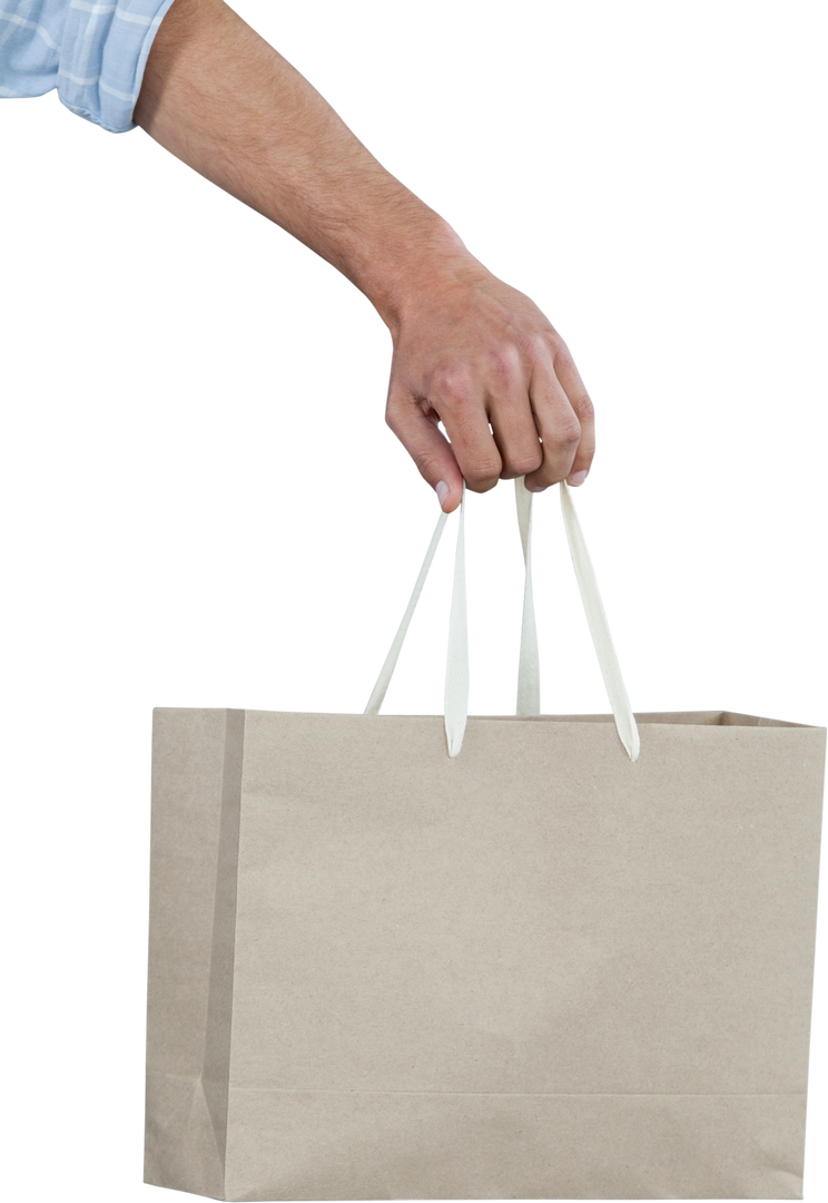 Cropped Transparent Foreground Hand Holding Shopping Bag Against Blank Background - Download Free Stock Images Pikwizard.com