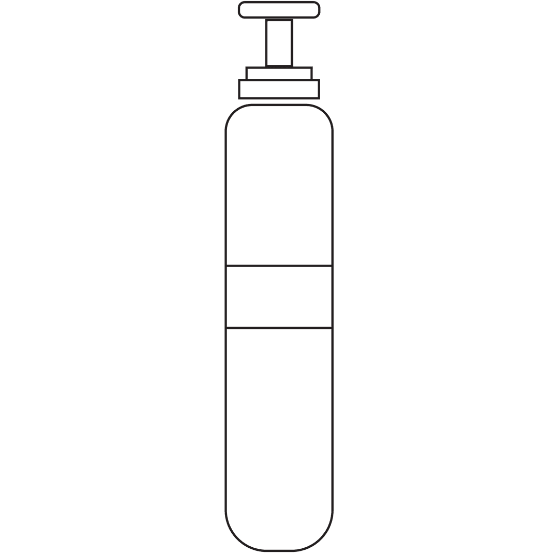 Transparent Outline of Pump Bottle with Minimalistic Design
