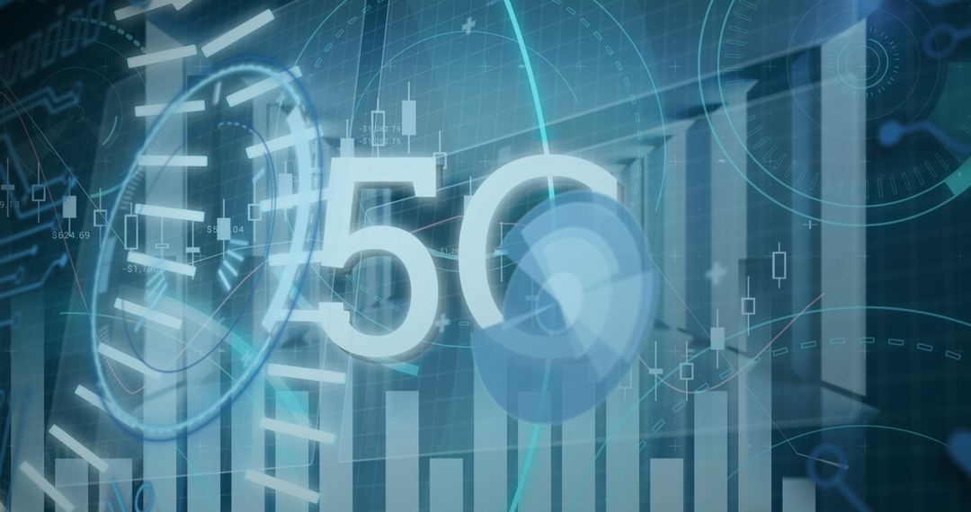 Digital Communication Concept with 5G Network Technology