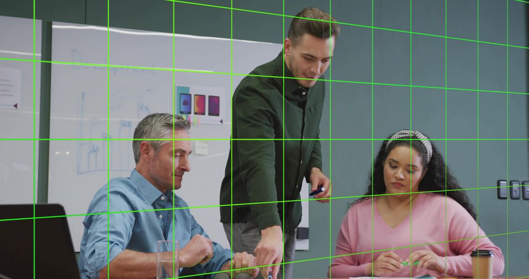 Collaborative Business Team in Active Training Session