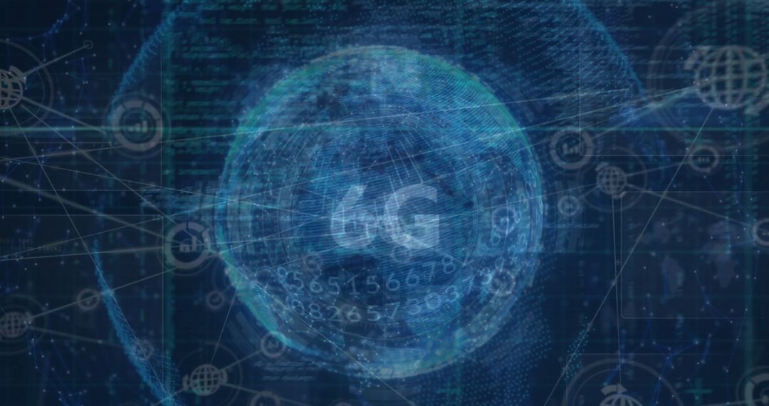 Digital Network and 6G Technology Concept Art