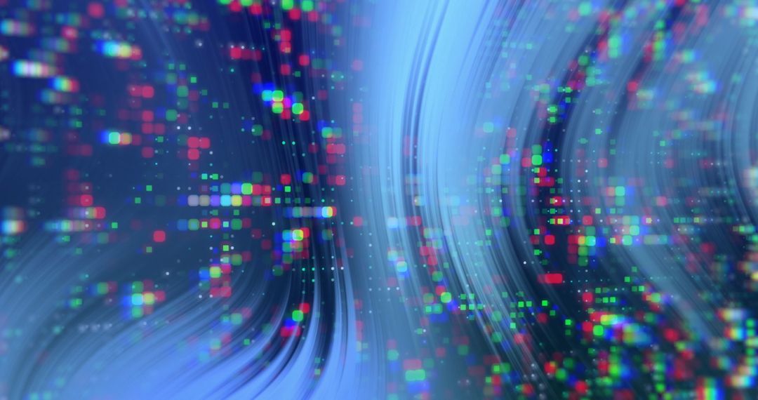 Abstract Glowing Light Streaks with Multicolored Particles