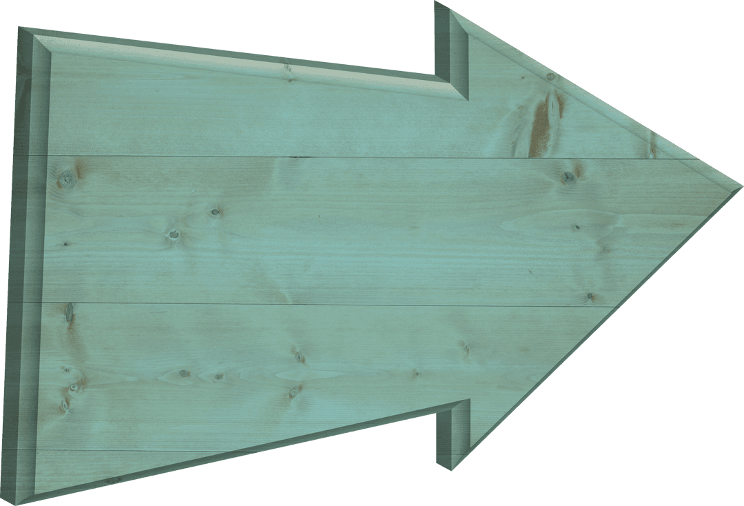 Transparent Wooden Arrow Illustration Isolated on Background