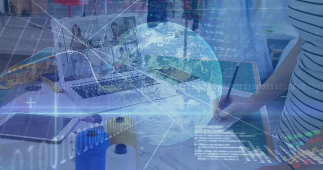 Global Finance Concept with Technology Overlay