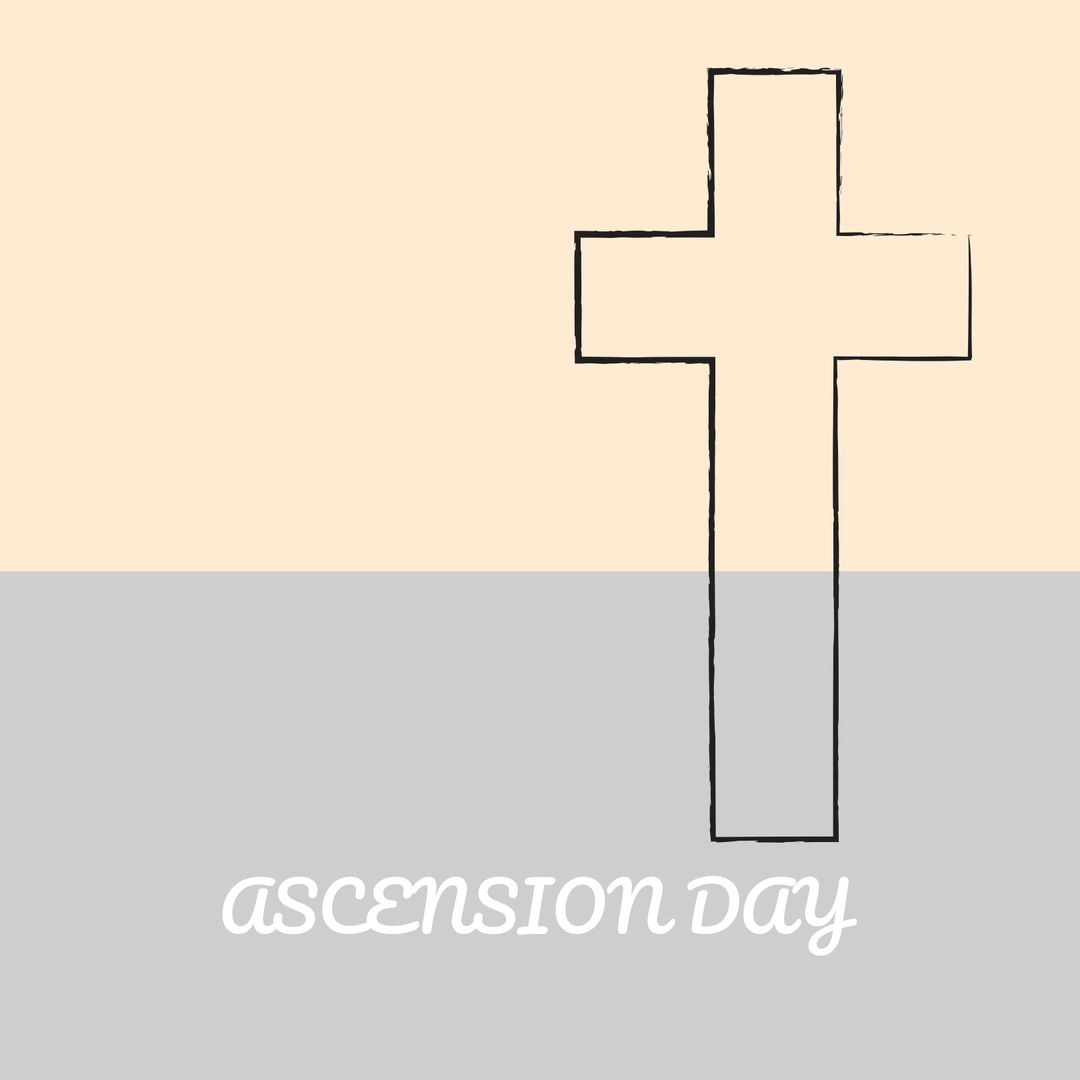 Ascension Day Awareness with Cross Illustration