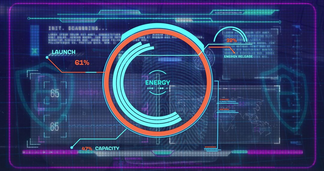 Futuristic Data Interface with Scanning Elements and Energy Metrics