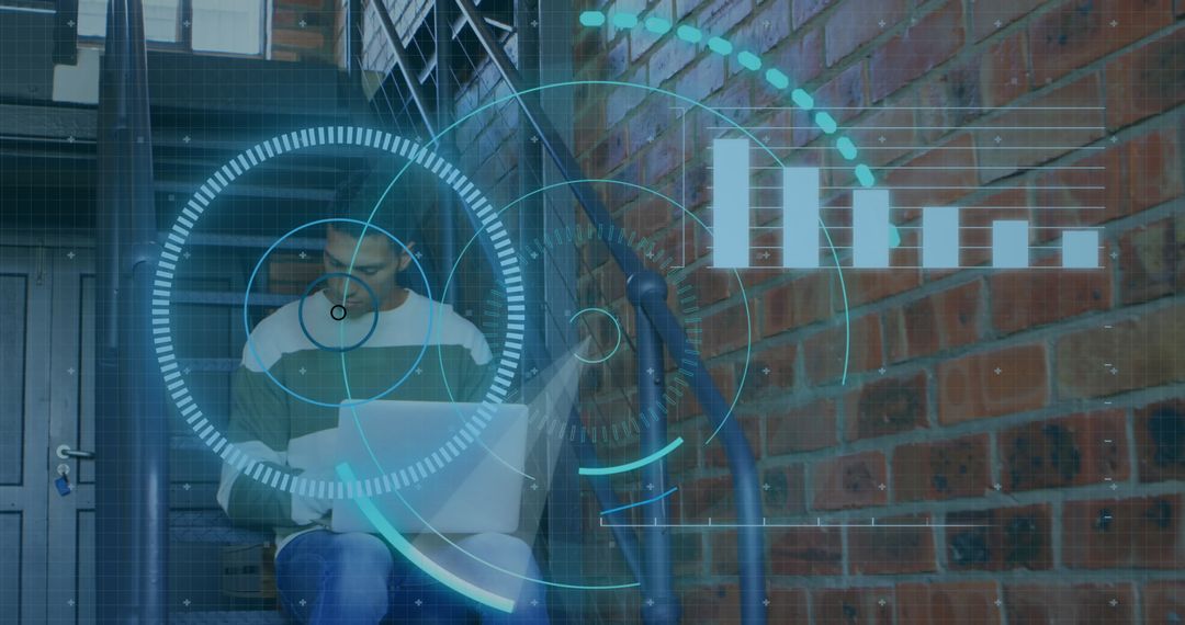 Young Insightful Program Developer Working on Laptop