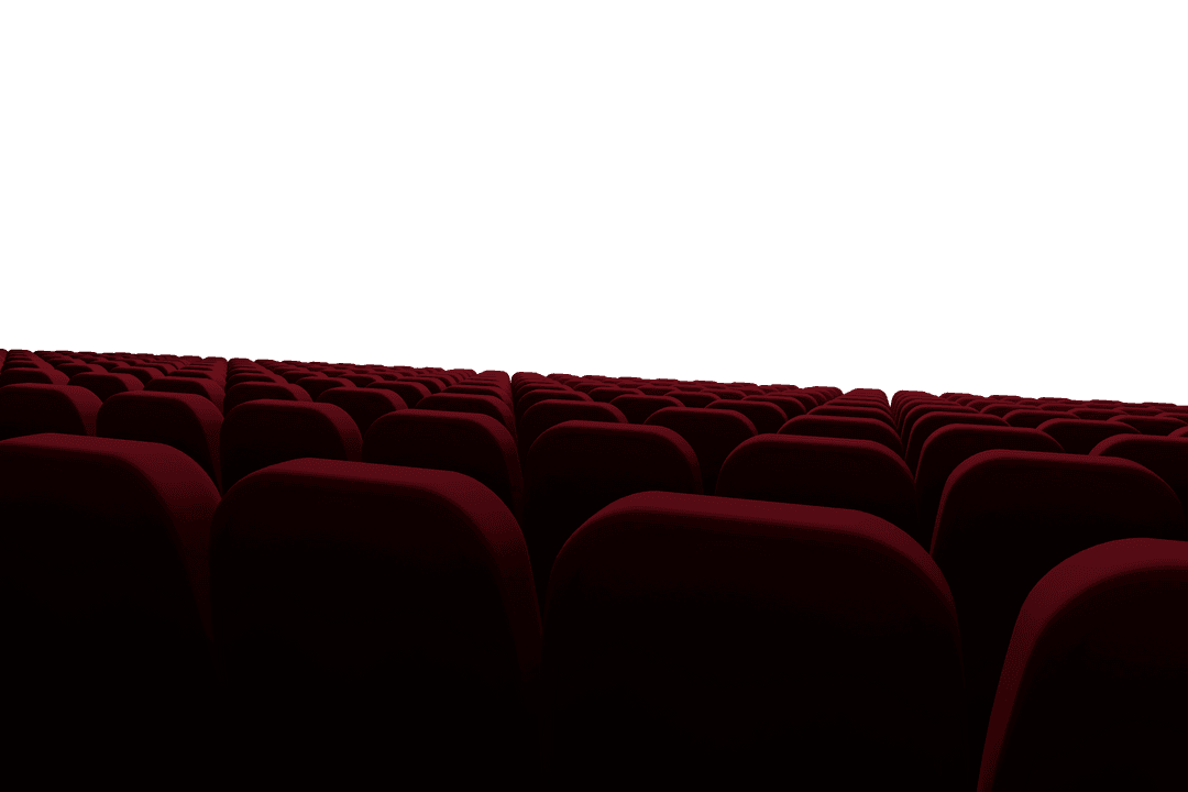 Transparent Red Theater Auditorium Seating