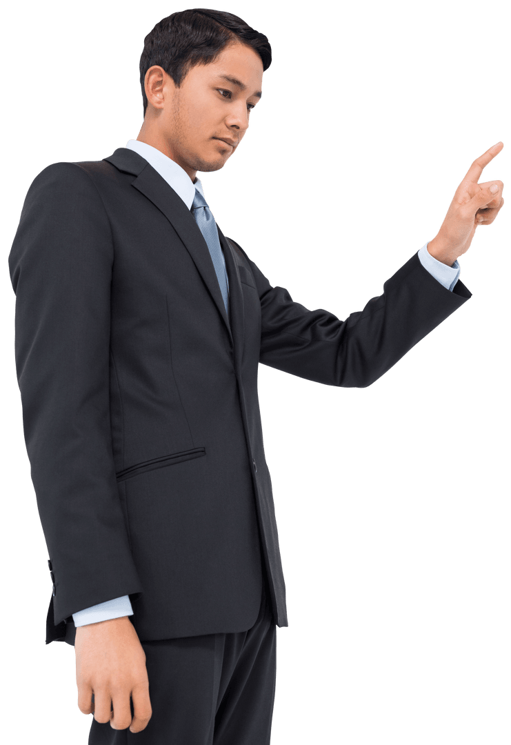 Transparent Professional Businessman Pointing Illustration