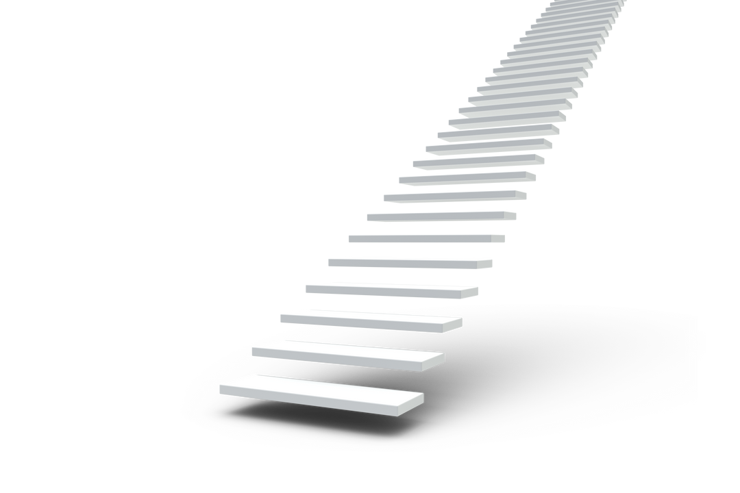 Transparent steps on infinite staircase leading upwards - Download Free Stock Images Pikwizard.com