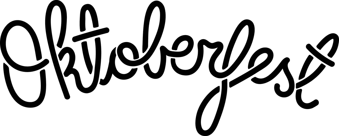 Oktoberfest Text Design on Transparent Background