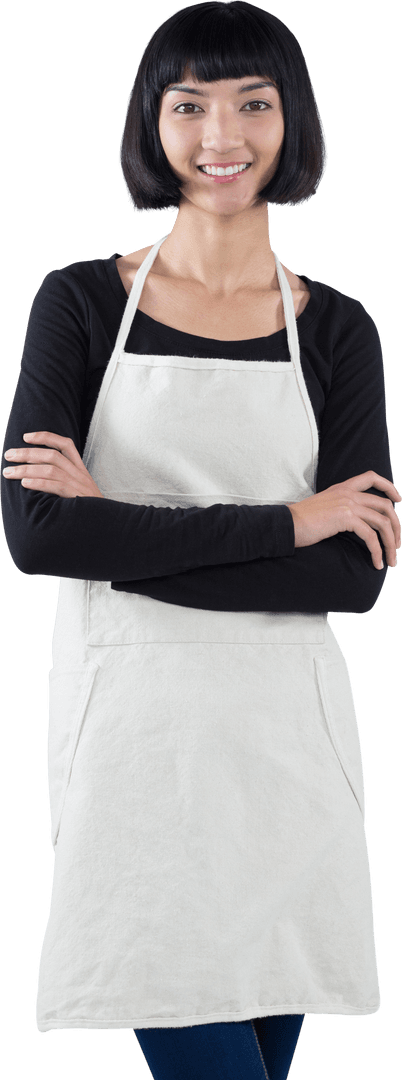 Confident Waitress Standing with Smiling Expression Transparent Background - Download Free Stock Images Pikwizard.com
