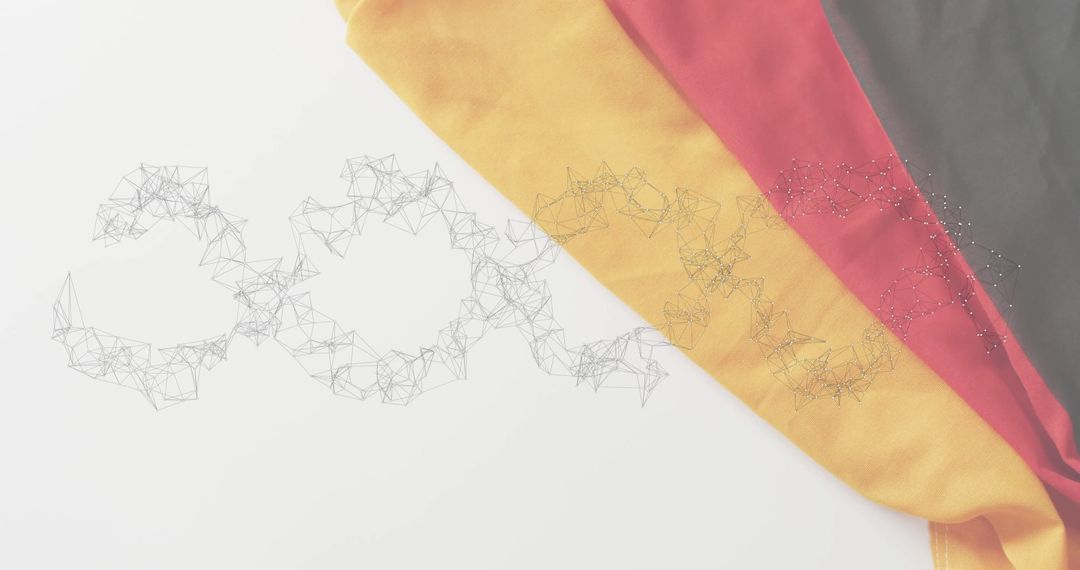 Draped Tricolor Cloth with Tech Network Mesh Design