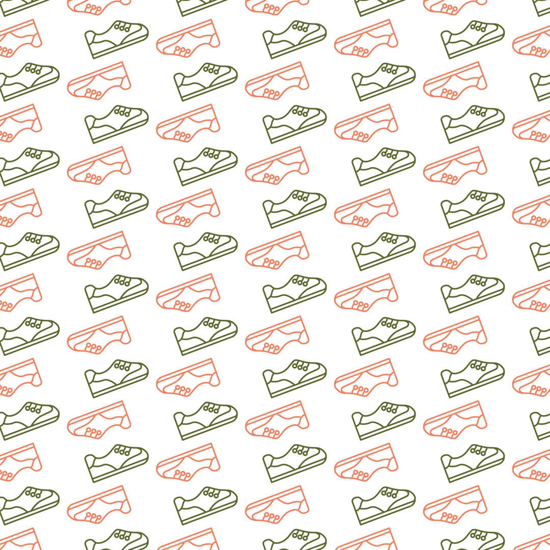 Seamless Transparent Sneakers Pattern Illustration