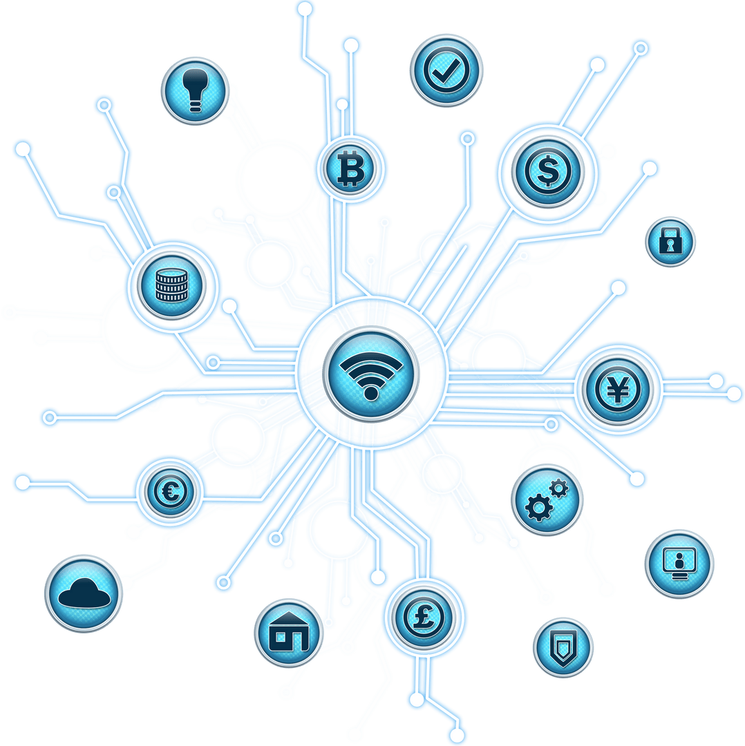 Transparent WiFi Network Connections Technology Background Vector