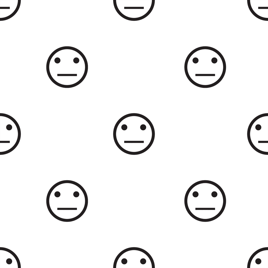 Digital Emoji Faces Pattern on Transparent Background