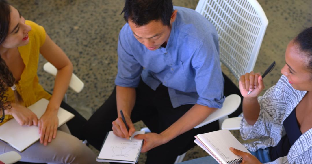 Collaborative Brainstorming Session Among Business Colleagues