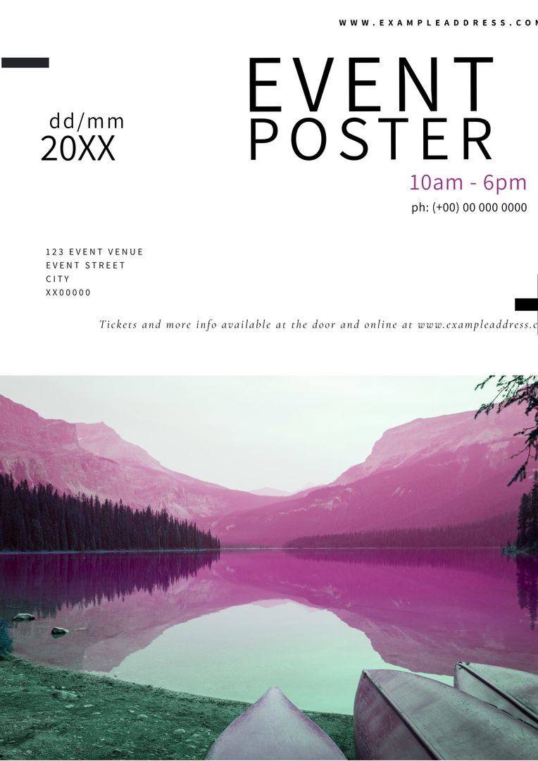 Serene Lake and Mountain Poster for Tranquil Events