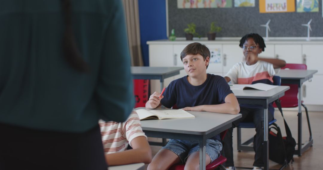 Curious Students Engaging in Classroom Learning