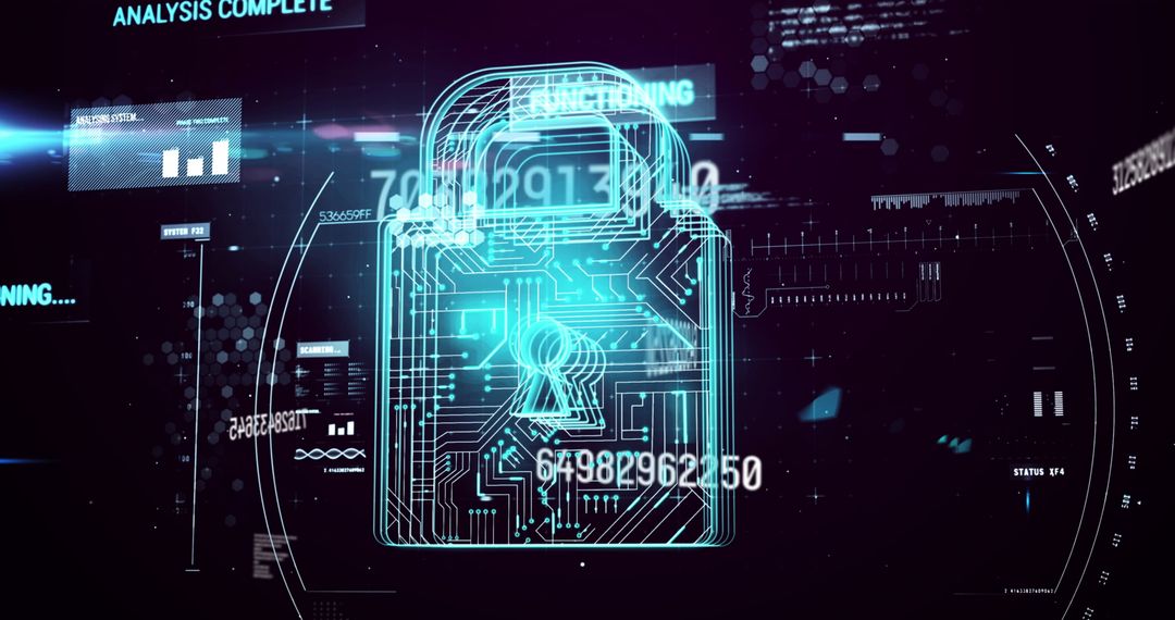 Digital Security Technology with Futuristic Interface