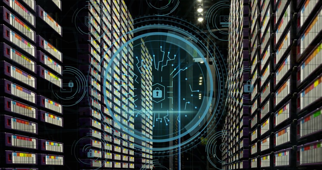 Digital Interface Overlays Modern Data Center