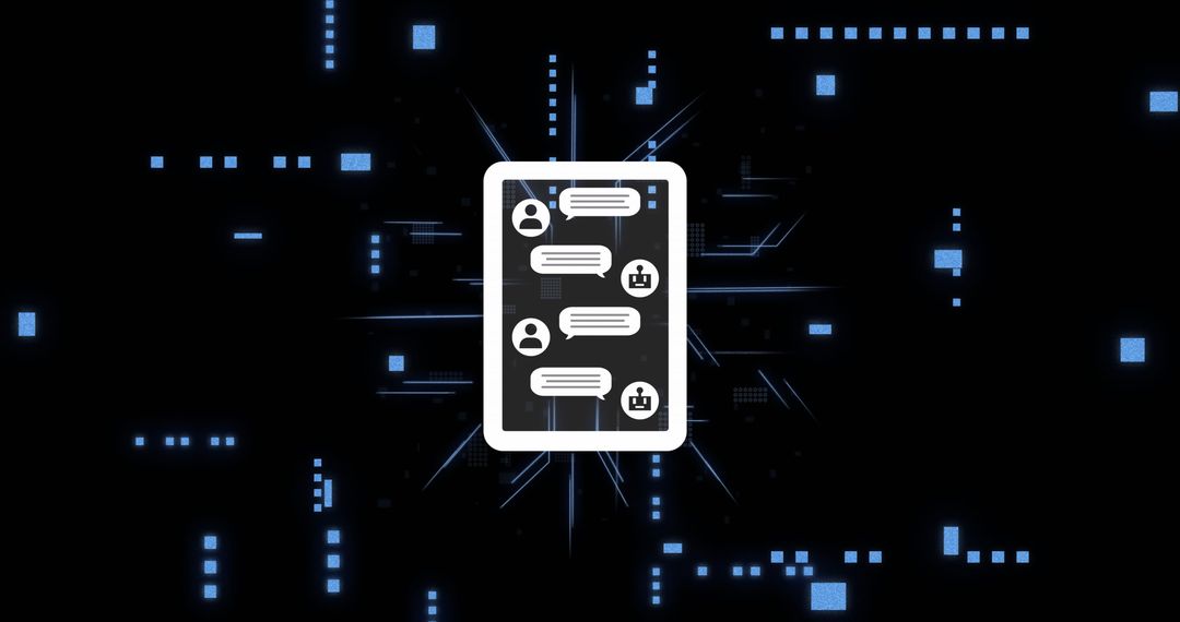 AI Chatbot Data Processing with Digital Circuits - Free Images, Stock Photos and Pictures on Pikwizard.com