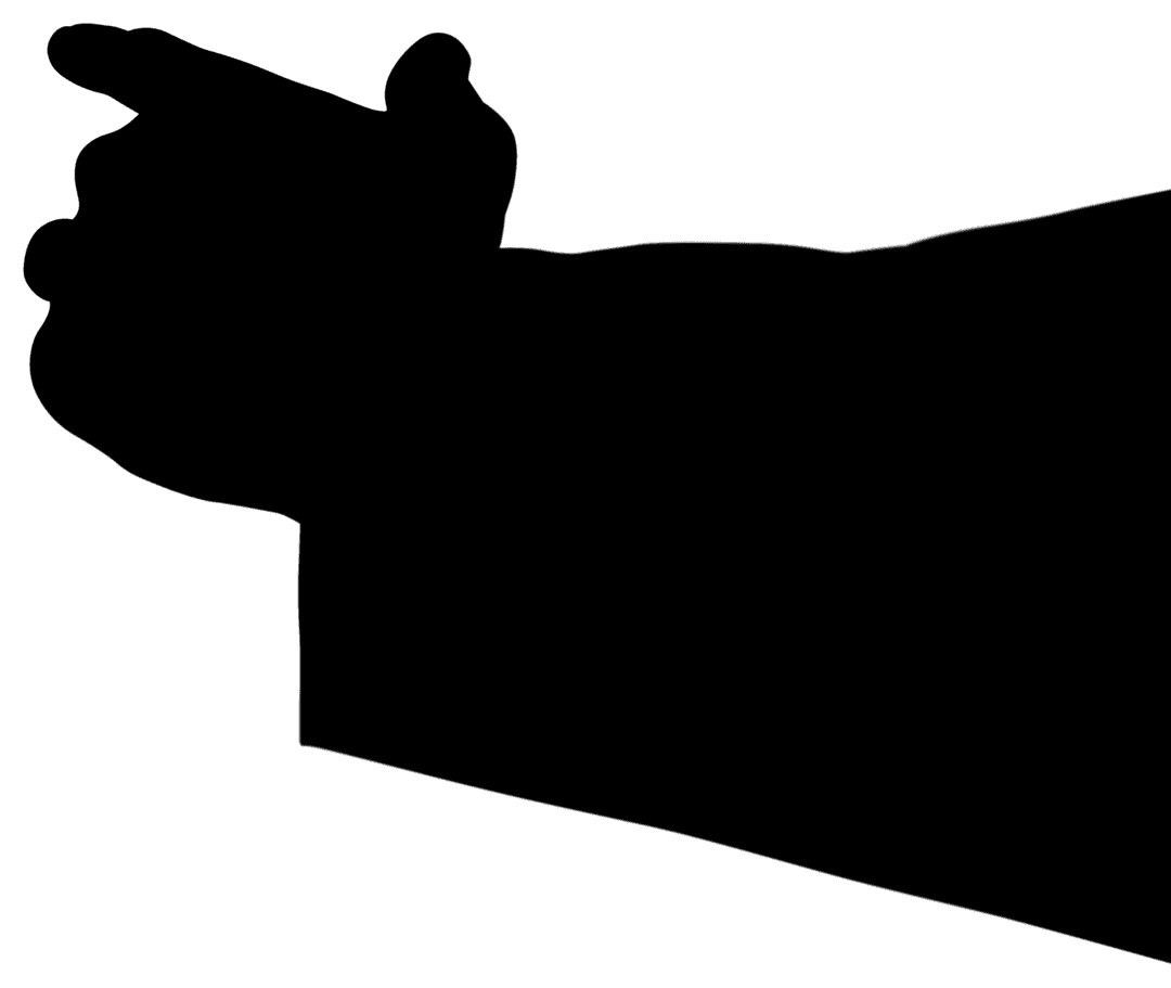 Hand Reaching for Virtual Interface on Transparent Background