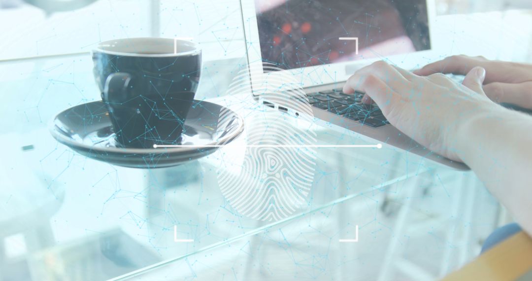 Woman Makes Biometric Payment Using Fingerprint Scan Technology