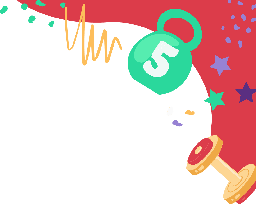 Dynamic Transparent Fitness Background with Exercise Gear