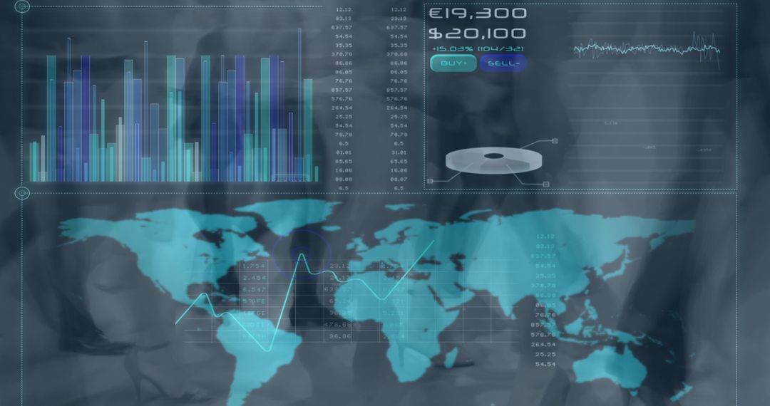 Data Visualization with World Map and Financial Graphs