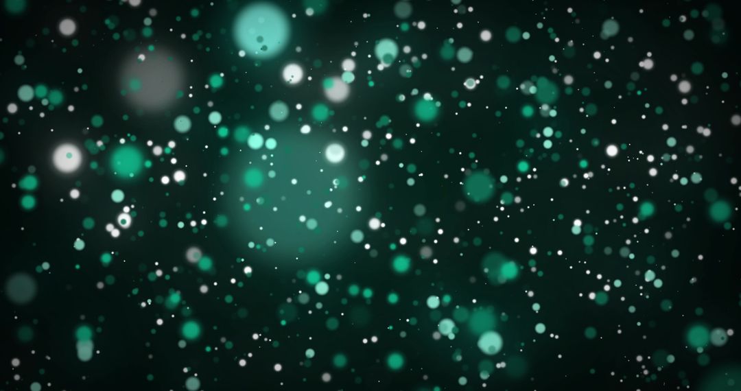 Hypnotic Glowing Green Lights on Dark Background