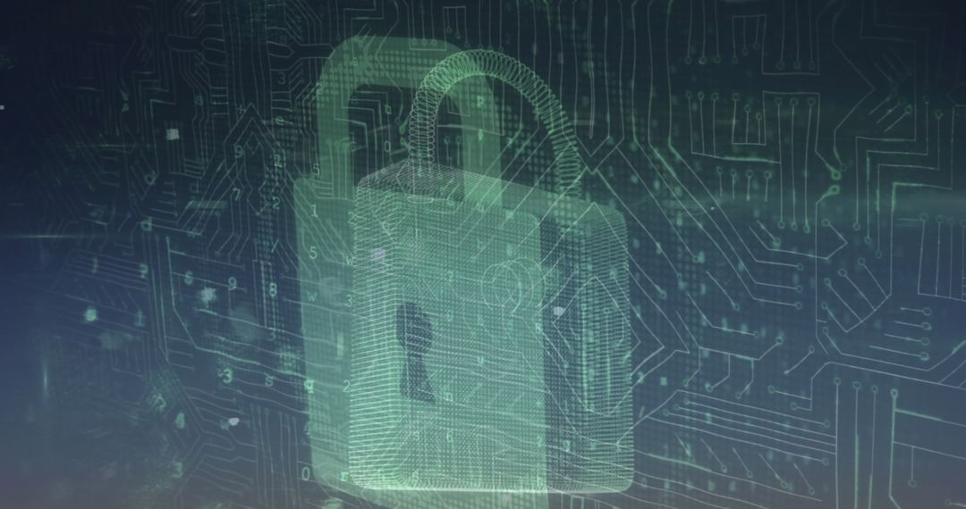 Digital Padlock Representing Global Online Security