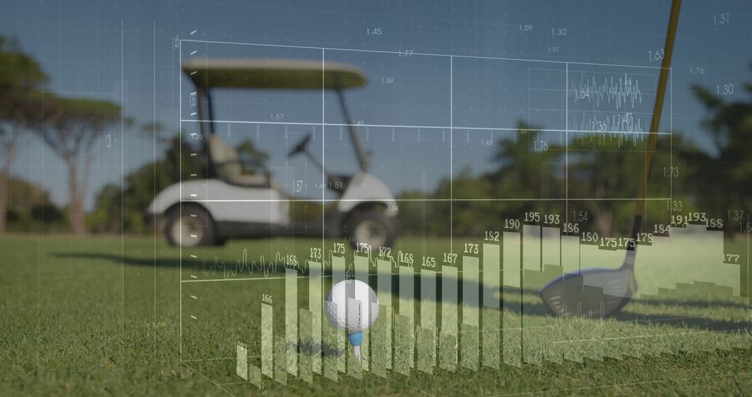 Golf Ball Precision with Data Overlays Highlighting Analytics