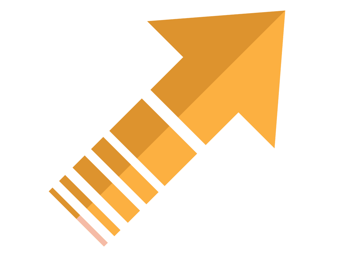 Yellow Upward Arrow Illustration with Transparent Background for Design
