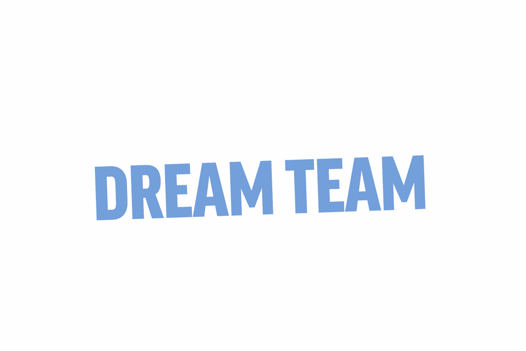 Dream Team Text on Transparent Background PNG