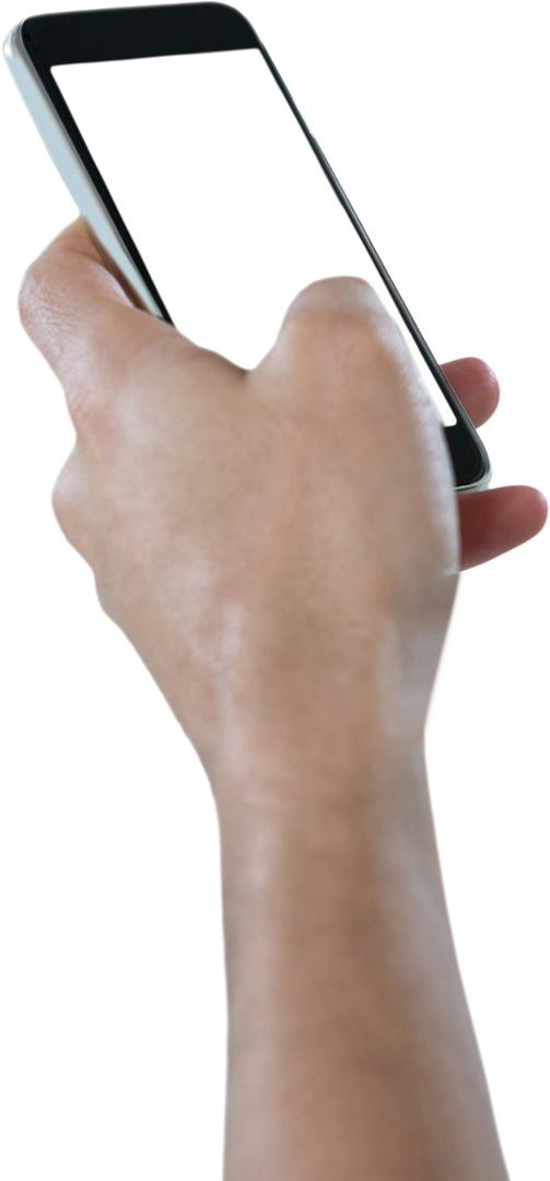 Transparent Close-Up of Hand Holding Smartphone - Download Free Stock Images Pikwizard.com