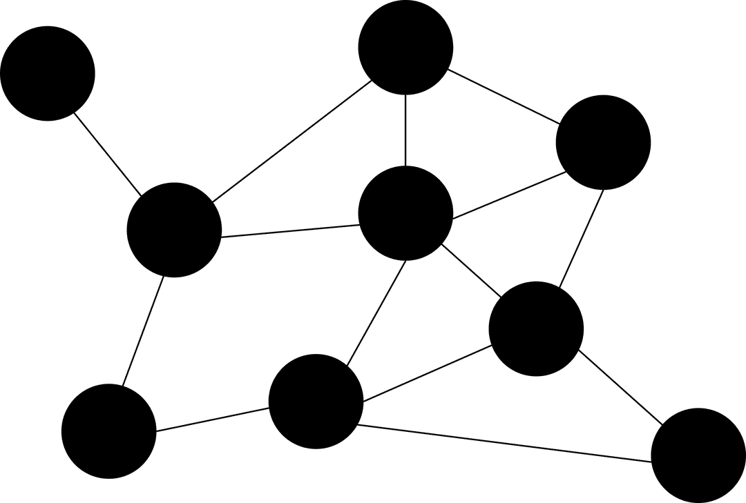 Abstract Geometric Transparent Overlapping Crescent Design