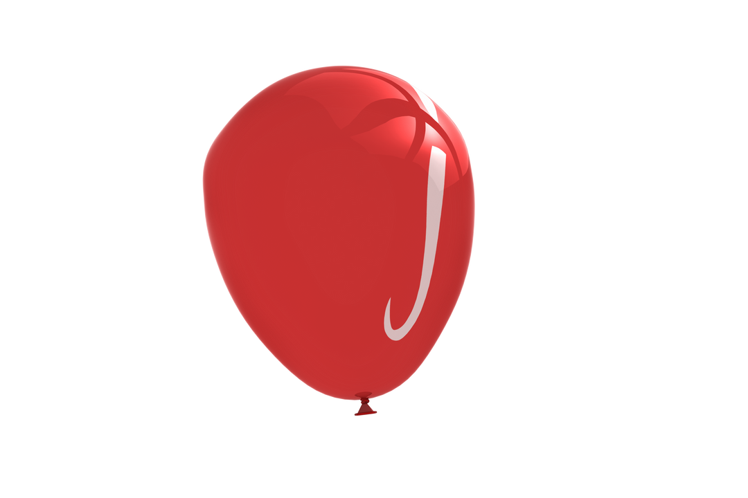 Red Balloon with J Letter Isolated on Transparent Background - Download Free Stock Images Pikwizard.com