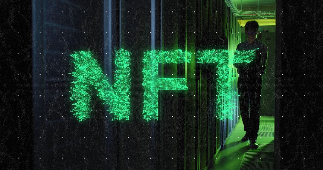 IT Engineer with NFT Concept in Data Center